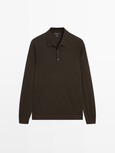 Massimo Dutti Поло из трикотажа 100% мериносовой шерсти купить с доставкой.
