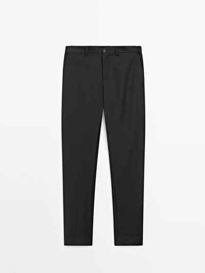 Massimo Dutti Брюки JOGGER FIT из 100% шерсти купить с доставкой.