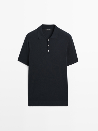 Massimo Dutti Поло из смесового хлопкового трикотажа купить с доставкой.