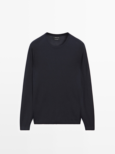 Massimo Dutti Свитер с круглым вырезом из 100% кашемира купить с доставкой.