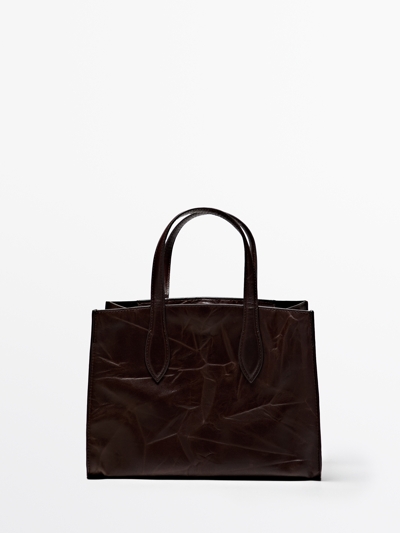 Massimo Dutti Мини-сумка из потертой кожи нубука купить с доставкой.