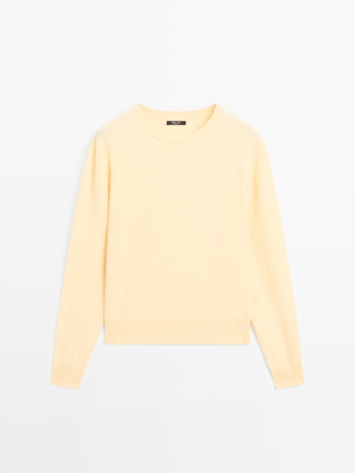 Massimo Dutti Свитер из шерстяно-шелковой смеси с круглым вырезом купить с доставкой.