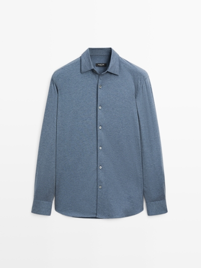 Massimo Dutti Рубашка слим фит стрейч купить с доставкой.