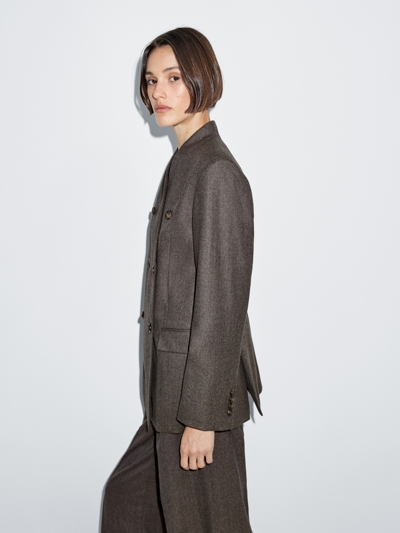 Massimo Dutti Пиджак из меланжевой шерсти 100% купить с доставкой.