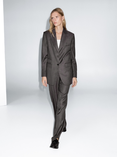 Massimo Dutti Американский костюм из 100% шерсти купить с доставкой.