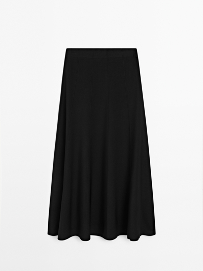 Massimo Dutti Длинная вязаная юбка купить с доставкой.