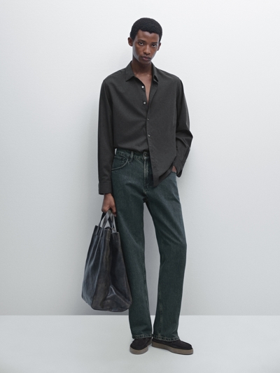 Massimo Dutti Рубашка с микроклеткой REGULAR FIT