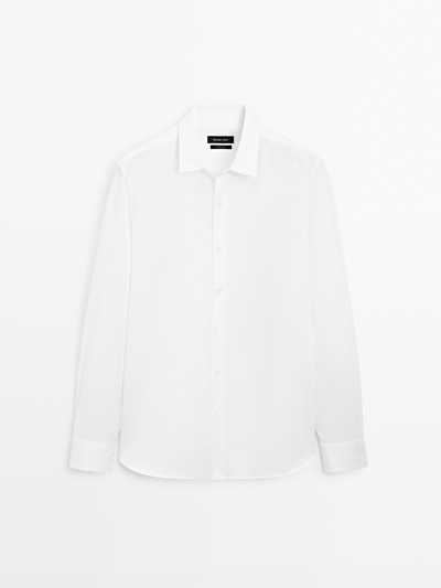 Massimo Dutti Рубашка прямого кроя с текстурой купить с доставкой.