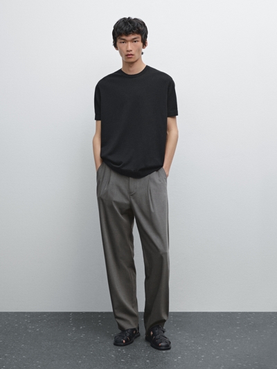 Massimo Dutti Брюки свободного кроя с линиями