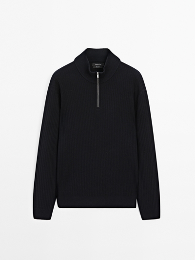 Massimo Dutti Трикотажный свитер с отложным воротником купить с доставкой.