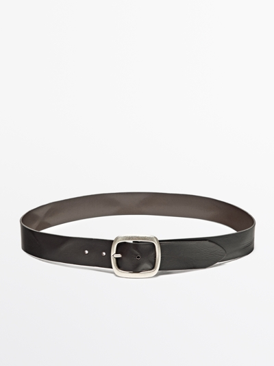 Massimo Dutti Кожанный ремень из натуральной кожи с пряжкой купить с доставкой.
