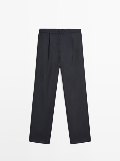 Massimo Dutti Брюки DART с эластичным поясом купить с доставкой.