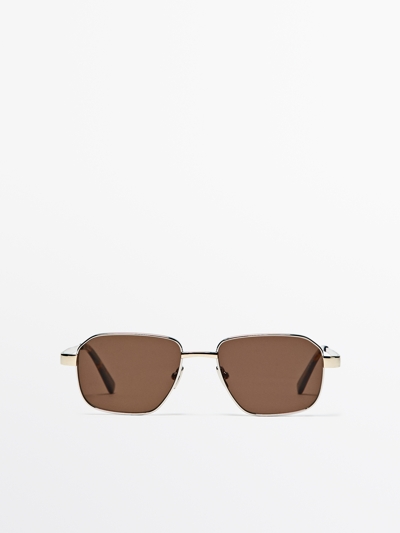Massimo Dutti Металлические солнечные очки