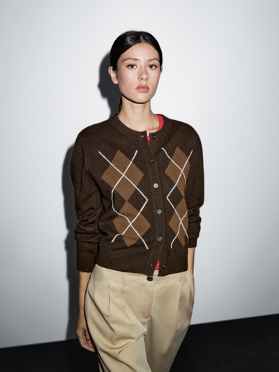 Massimo Dutti Плетеный кардиган с деталями в виде алмазов купить с доставкой.