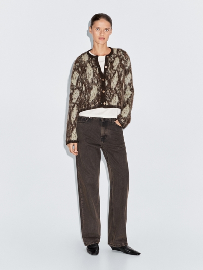 Massimo Dutti Кардиган с узором под кожу змеи