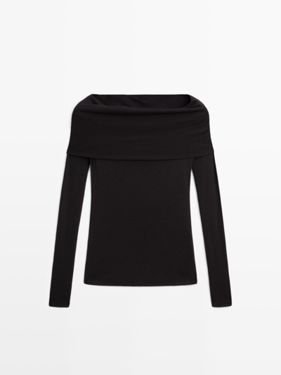 Massimo Dutti Футболка с длинным рукавом без бретелей