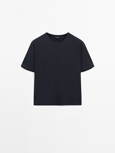 Massimo Dutti Футболка с коротким рукавом и деталью на спине купить с доставкой.