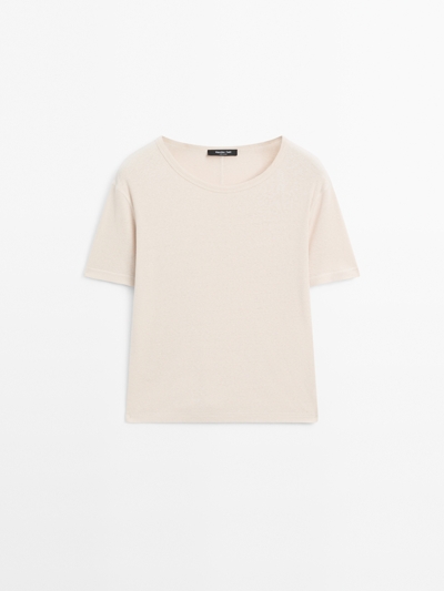 Massimo Dutti Футболка из искусственного хлопка с эффектом потертости