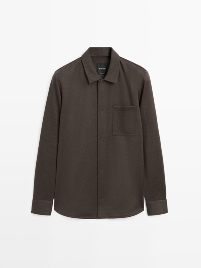 Massimo Dutti Рубашка-ковер с карманом на кнопке купить с доставкой.