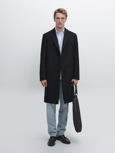 Massimo Dutti Пальто из 100% шерсти с длинным воротником-лаваль купить с доставкой.