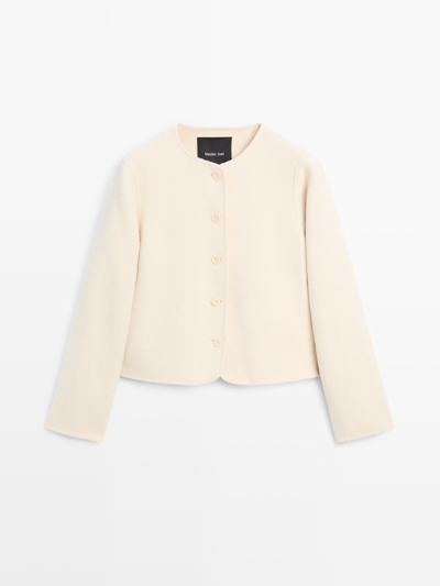 Massimo Dutti Короткая шерстяная куртка купить с доставкой.