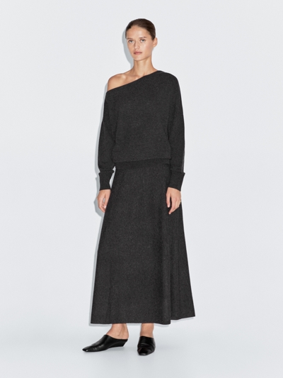 Massimo Dutti Трикотажный свитер из шерстяной смеси с асимметричным вырезом