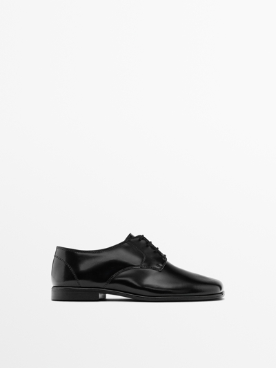 Massimo Dutti Мягкие кожаные дерби купить с доставкой.