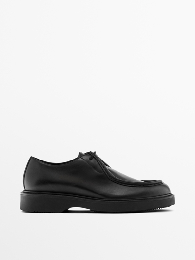 Massimo Dutti Кожаные туфли с мокасиновым носком купить с доставкой.