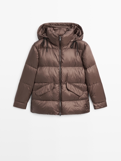 Massimo Dutti Пуховик с водоотталкивающим покрытием купить с доставкой.
