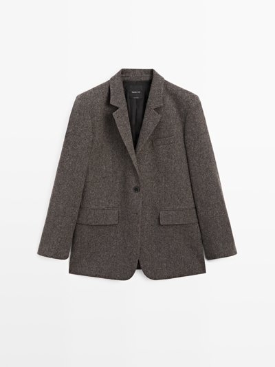 Massimo Dutti Пиджак KNICKERBOCKER с эффектом пряжи