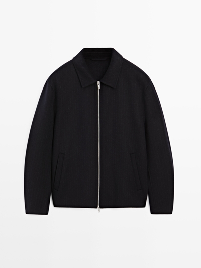 Massimo Dutti Пиджак из шерстяной смеси в полоску купить с доставкой.