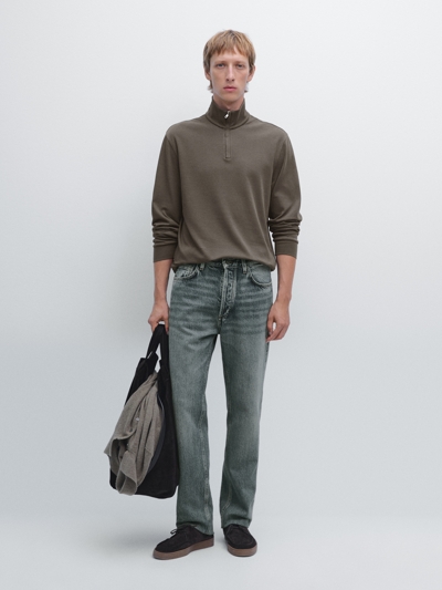 Massimo Dutti Поло с высоким воротником на молнии купить с доставкой.