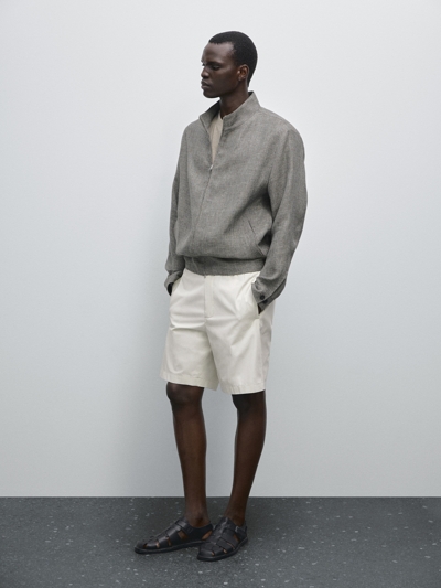 Massimo Dutti Бермуды из поплина в стиле джоггер купить с доставкой.