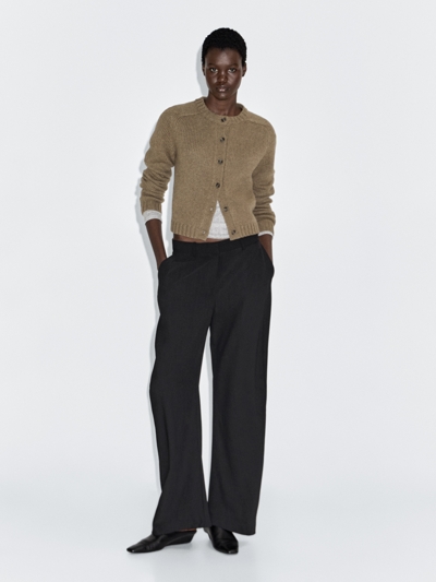 Massimo Dutti Кардиган из 100% шерсти с раглановым рукавом купить с доставкой.