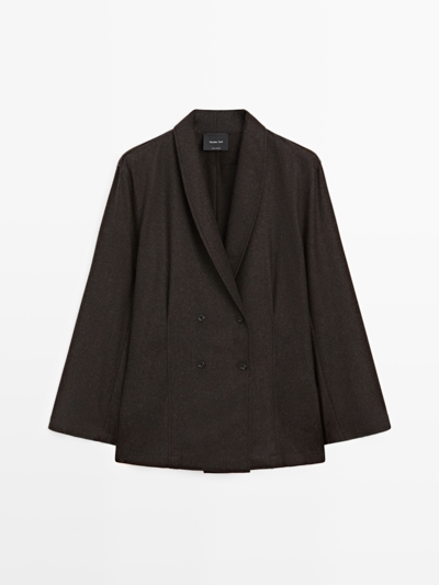 Massimo Dutti Шерстяной блейзер с двубортной застежкой купить с доставкой.