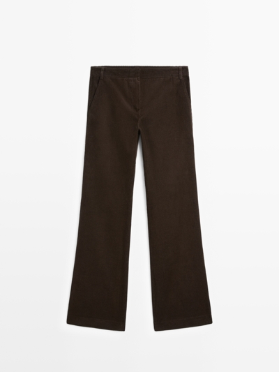 Massimo Dutti Брюки из вельвета с расклешенным кроем купить с доставкой.