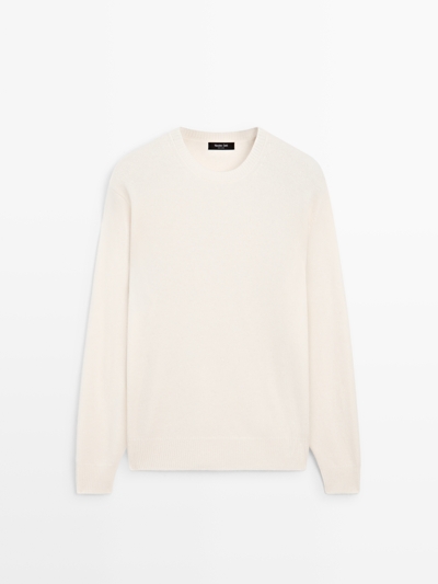 Massimo Dutti Свитер из шерстяно-шелковой смеси с круглым вырезом