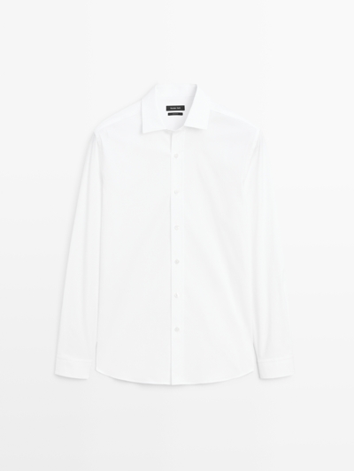 Massimo Dutti Рубашка с регулярной посадкой из эластичной ткани