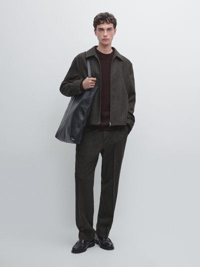 Massimo Dutti Полосатый пиджак из шерстяной смеси