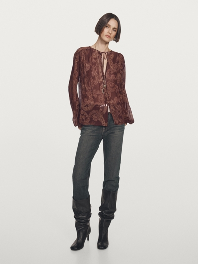 Massimo Dutti Блуза с плавным пейсли