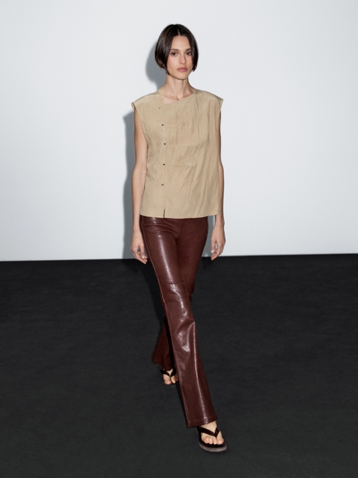 Massimo Dutti Блузка с серебристой застежкой на боку купить с доставкой.