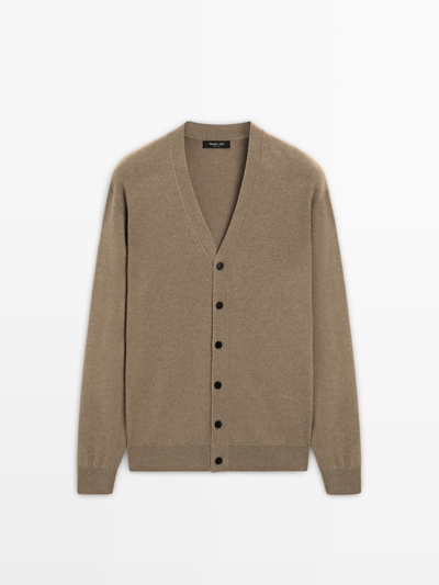 Massimo Dutti Кардиган из шерстяной смеси с V-образным вырезом