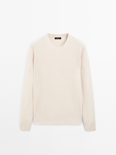 Massimo Dutti Вязанный свитер с круглым вырезом