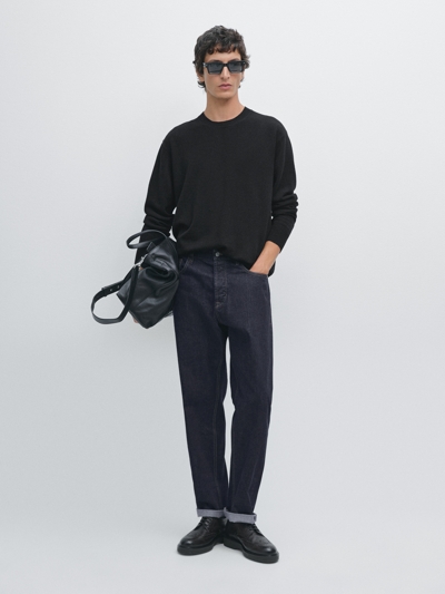 Massimo Dutti Свитер из шерстяной смеси с круглым вырезом купить с доставкой.