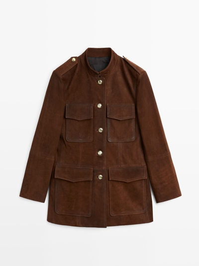 Massimo Dutti Куртка из скатерти замши купить с доставкой.