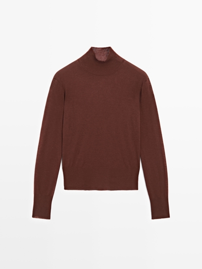 Massimo Dutti Свитер с манжетами-воротником из шерсти - STUDIO