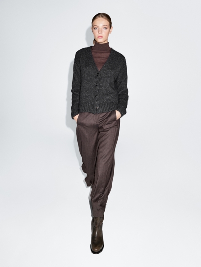 Massimo Dutti Кардиган с V-образным вырезом из шерстяной смеси