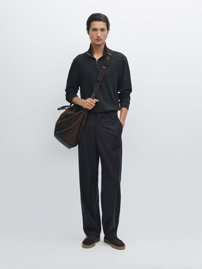 Massimo Dutti Поло с высоким воротником на молнии