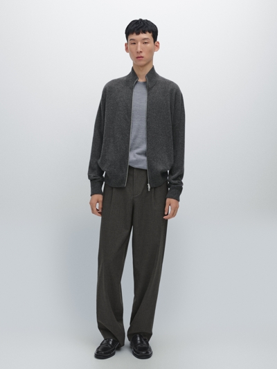 Massimo Dutti Кардиган с молнией из 100% кашемира купить с доставкой.
