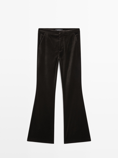 Massimo Dutti Брюки из вельвета в стиле скинни с расширяющимися штанинами купить с доставкой.